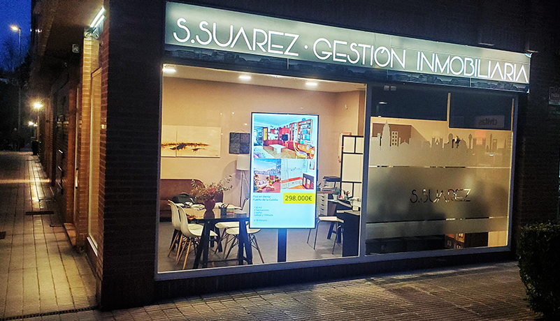 Pantalla de escaparate